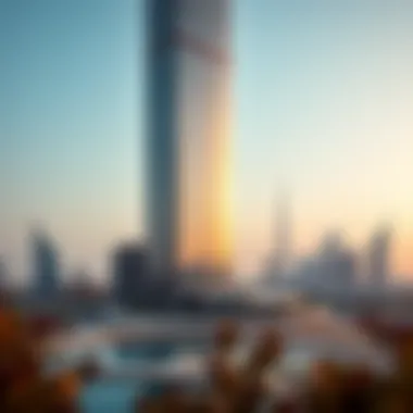 Majestic View of Addax Tower Majestic view of Addax Tower against the Dubai skyline