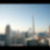 Dubai Skyline: A Budget Hotel Perspective Stunning skyline view of Dubai with budget hotels