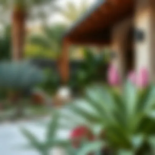 Lush garden design in Dubai showcasing native plants