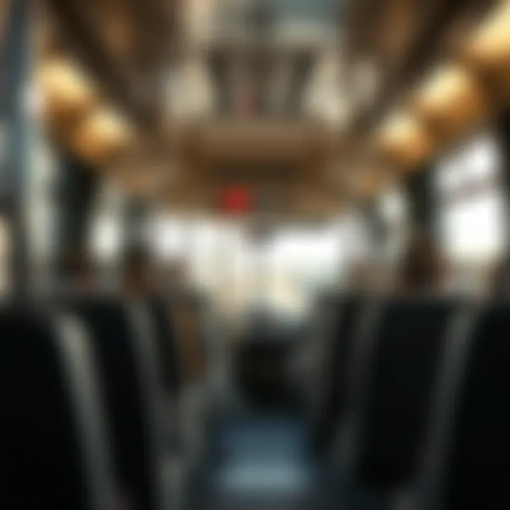 Interior of a modern bus showcasing seating