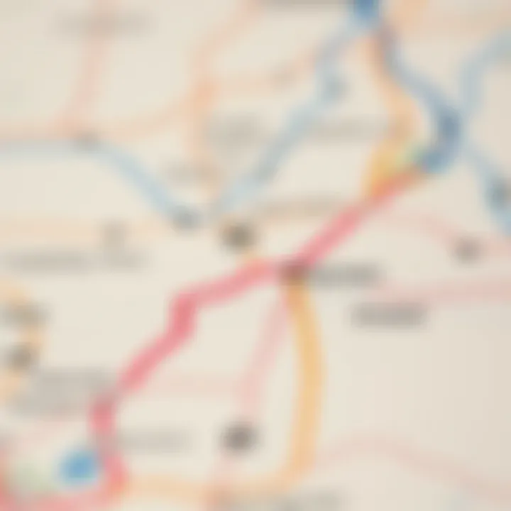 Map highlighting the route from Ajman to Dubai