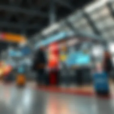 Ticket counter at a bus station