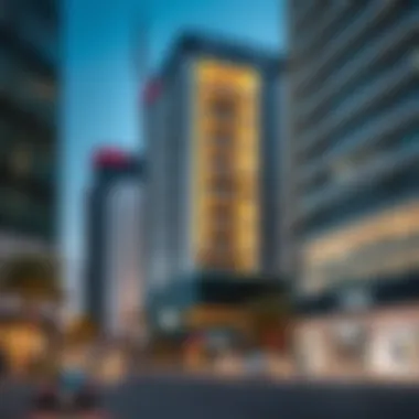 Modern commercial buildings in Al Garage Rashidiya