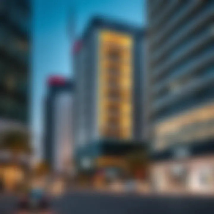 Modern commercial buildings in Al Garage Rashidiya