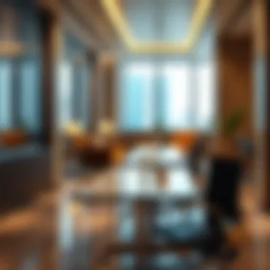 Innovative Workspace Solutions at Al Habtoor Interior workspace of Al Habtoor Business Tower highlighting modern amenities