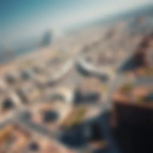 Aerial view of Al Nuaimiya showcasing urban development