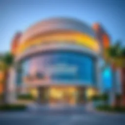 Exterior view of the Aljurf Sales Center showcasing modern architecture