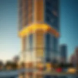 Stunning architectural view of Apricot Tower reflecting modern design