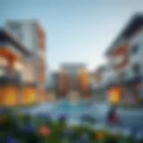 Architectural Marvel of Aster Ras Al Khor Stunning architectural view of Aster Ras Al Khor development