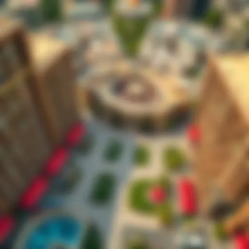 Aerial view of Baniyas Square showcasing vibrant surroundings