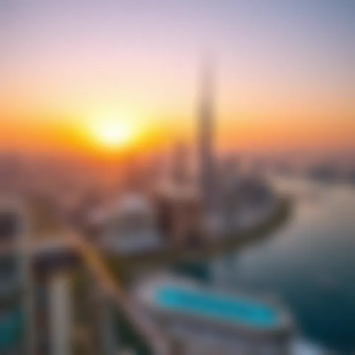 Breathtaking Dubai Skyline from Barcelo Residence Panoramic view of Dubai skyline from Barcelo Residence