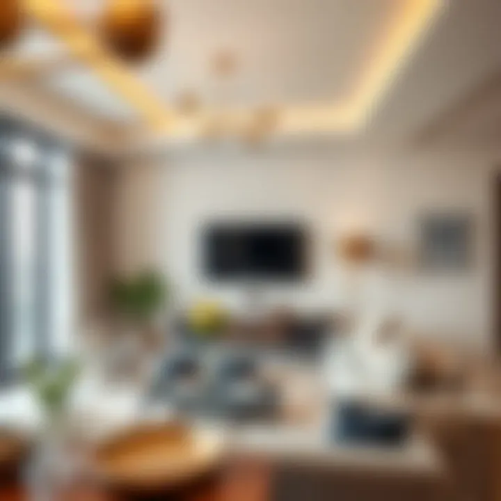 Chic Apartment Interior in Bur Dubai Cozy living room interior of a Bur Dubai apartment highlighting design elements