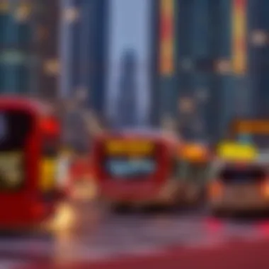 Integration of Dubai's Bus System with Public Transport Illustration of the integration between Dubai's bus system and other public transport options