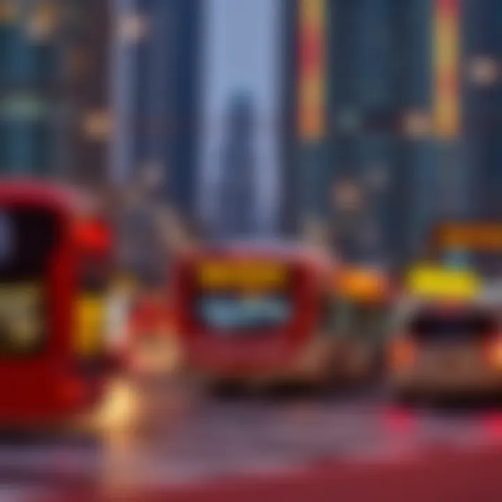 Integration of Dubai's Bus System with Public Transport Illustration of the integration between Dubai's bus system and other public transport options