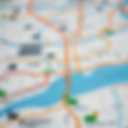 Overview of Dubai's Bus Routes Map overview of Dubai's bus routes showcasing main transit lines