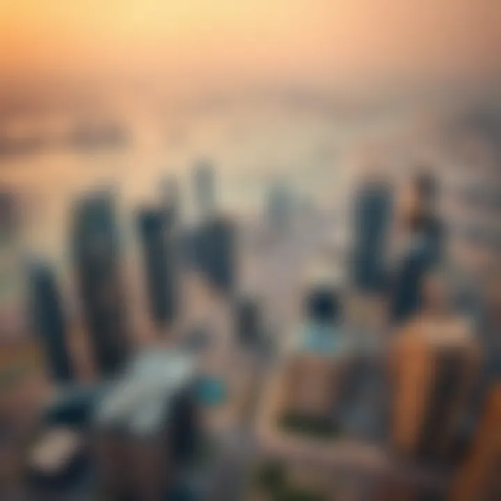 Aerial View of Business Bay's Modern Skyline Aerial view of Business Bay showcasing modern skyscrapers