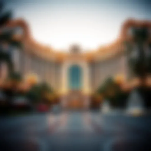 Stunning exterior view of Caesars Palace Dubai showcasing its architectural grandeur