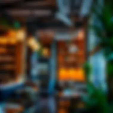 Cozy interior of a popular café