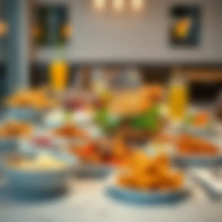 An array of international dishes beautifully presented on a table