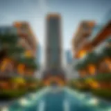 Architectural view of Champions Tower 1