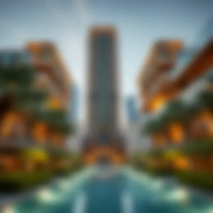 Architectural view of Champions Tower 1