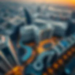 Aerial view of City Center Deira showcasing its modern architecture