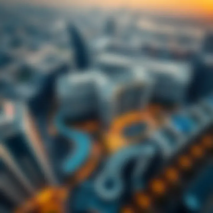 Aerial view of City Center Deira showcasing its modern architecture