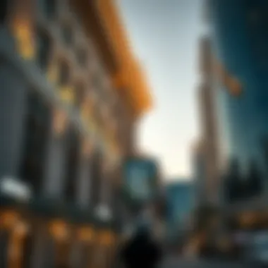 Architectural details of City Center Deira highlighting its unique design features