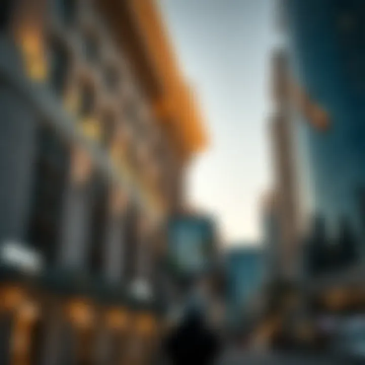 Architectural details of City Center Deira highlighting its unique design features