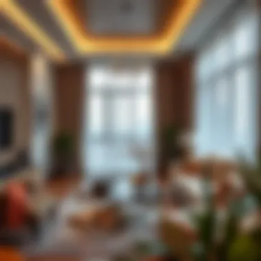 Cozy living room interior highlighting spaciousness and comfort Cozy living room interior of a flat