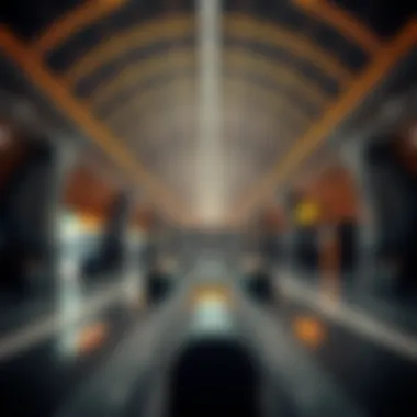 Interior design of a modern Dubai Metro station