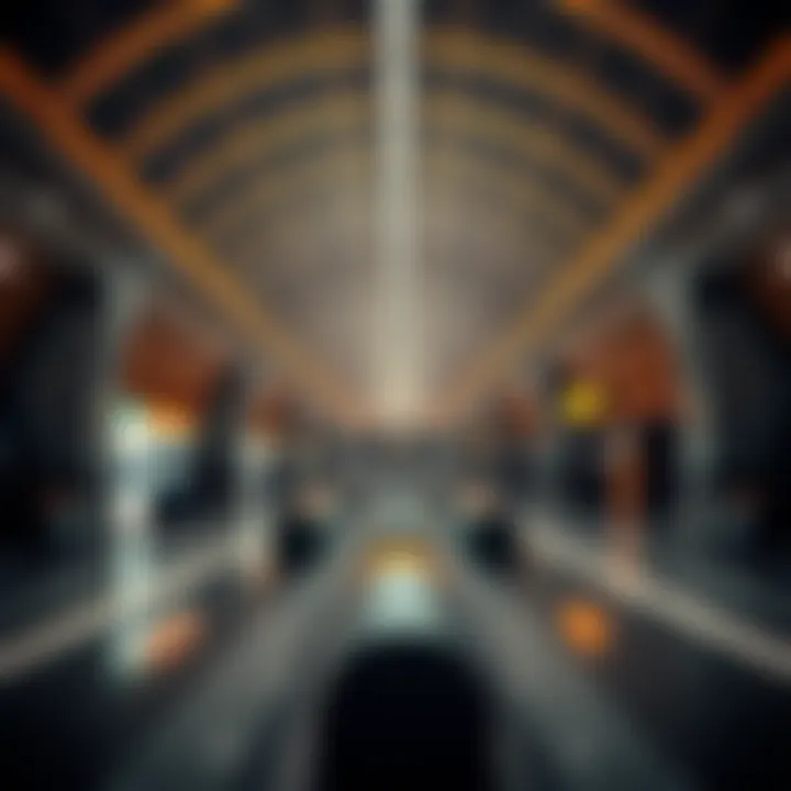 Interior design of a modern Dubai Metro station