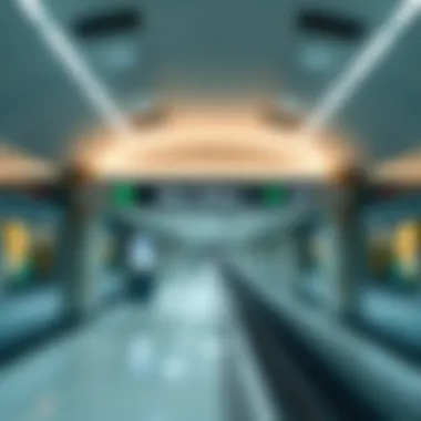 Modern Interior of Emirates Towers Metro Station Interior view of Emirates Towers Metro Station showcasing modern design