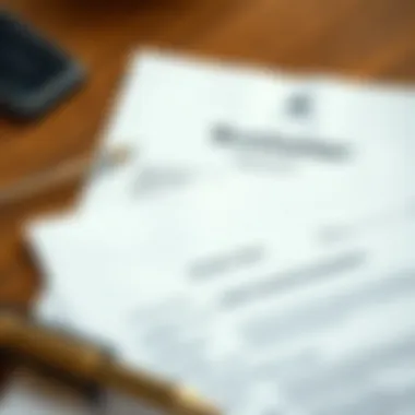 Legal documents and financial paperwork for renting