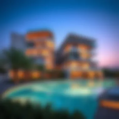 Modern architecture of Côte d'Azur Dubai buildings