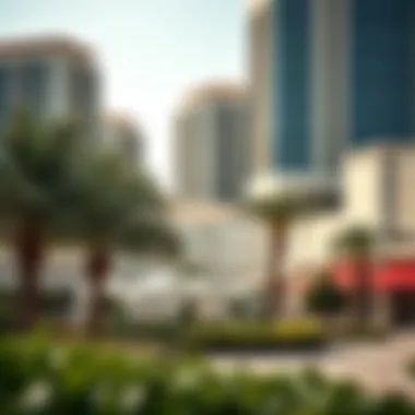 Amenities Surrounding Damac Bay's Edge Surrounding amenities near Damac Bay's Edge, including parks and shopping areas