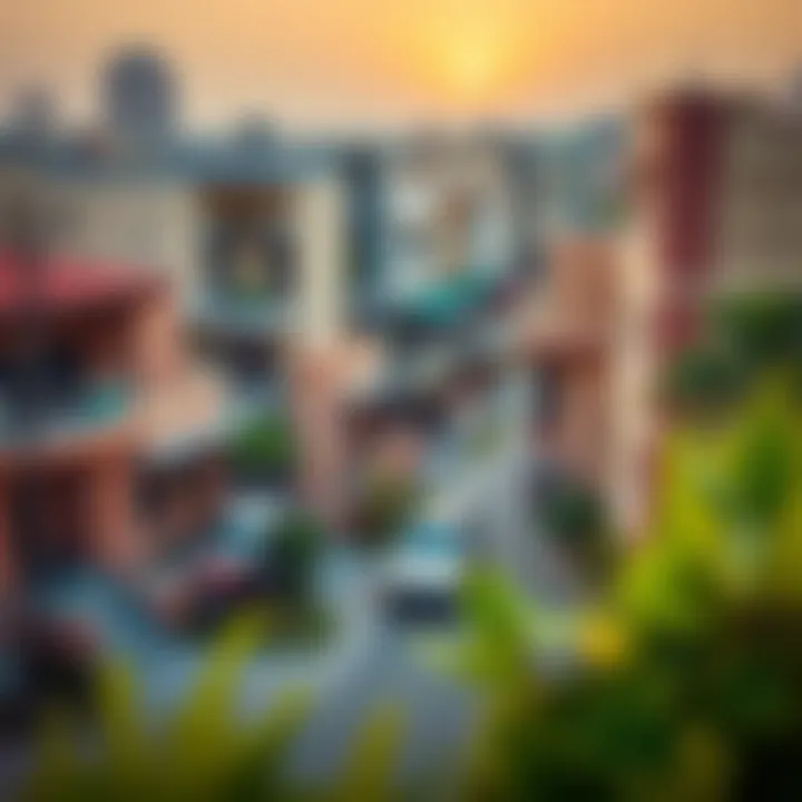 Vibrant neighborhood surrounding Damac Canal Heights