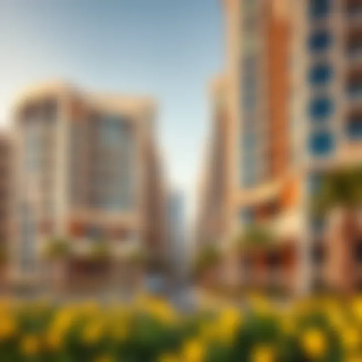 Modern residential buildings highlighting the real estate options in Festival City