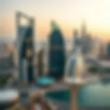 A panoramic view of Dubai's skyline showcasing its modern architecture
