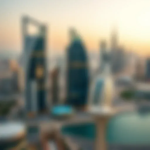 A panoramic view of Dubai's skyline showcasing its modern architecture