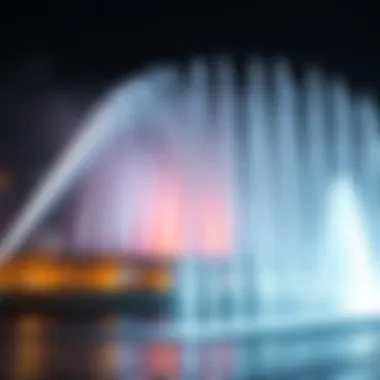 Dramatic Water Display Dramatic water display at the Dubai Mall Fountain
