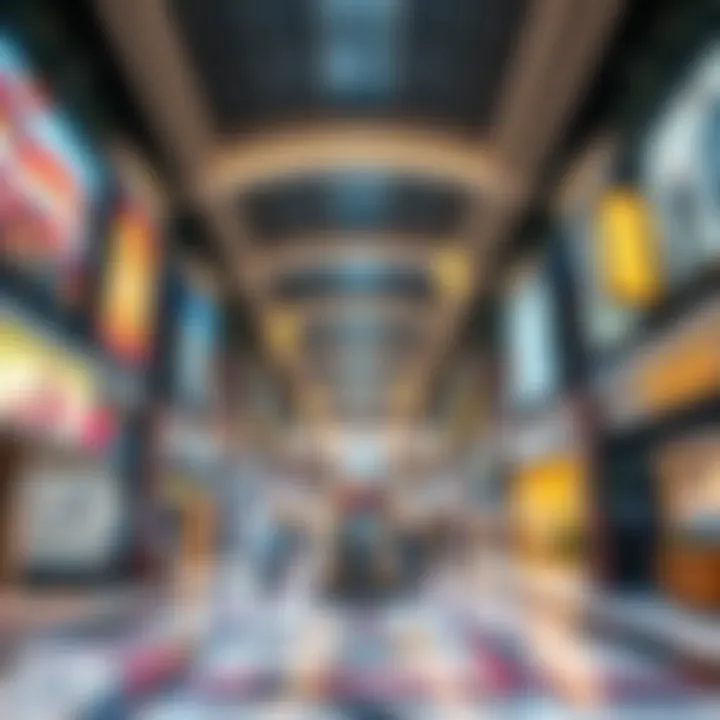 Dubai Mall's Retail Experience Vibrant retail atmosphere in Dubai Mall