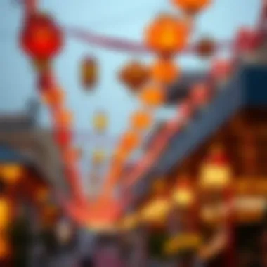 Eid Festivities and Celebrations Vibrant decorations celebrating Eid festivities