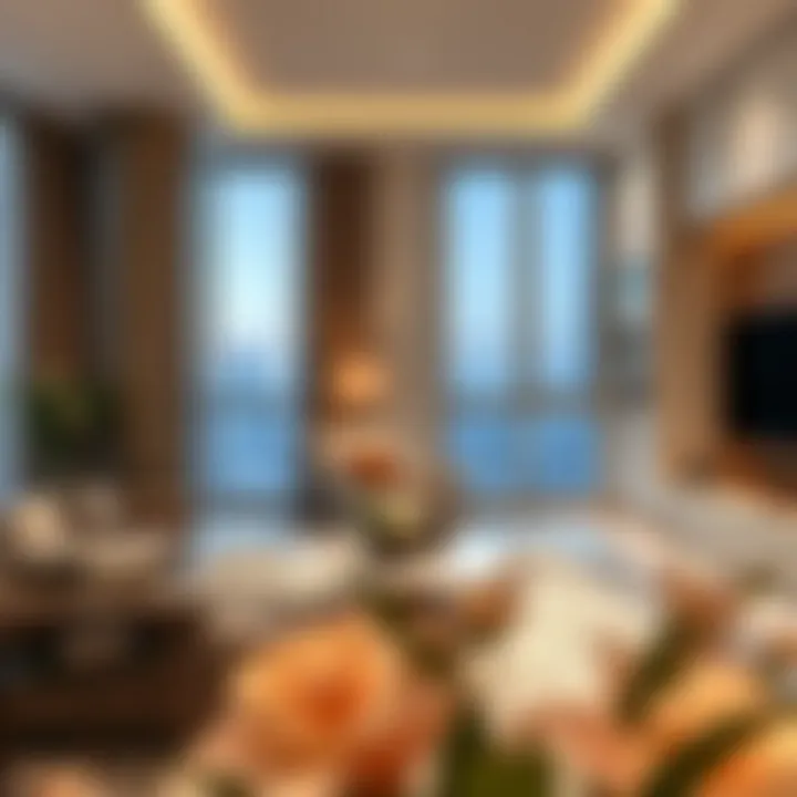 Luxurious apartment interiors showcasing modern design