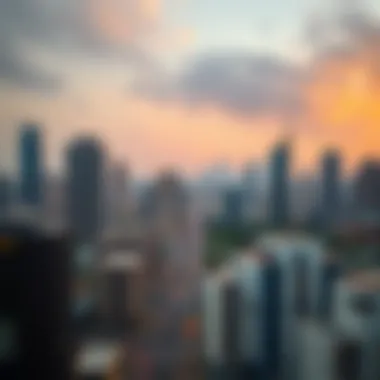 Skyline view of Burjuman showcasing high-rise buildings and urban landscape