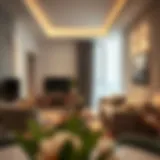 Modern 1 BHK apartment interior showcasing stylish furnishings and layout