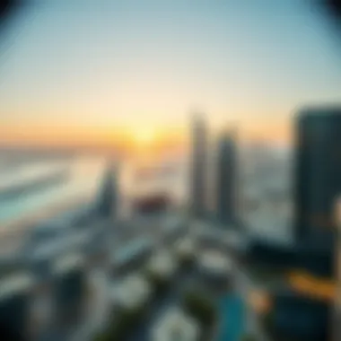 Panoramic view of Dubai Marina from the Address Marina Hotel