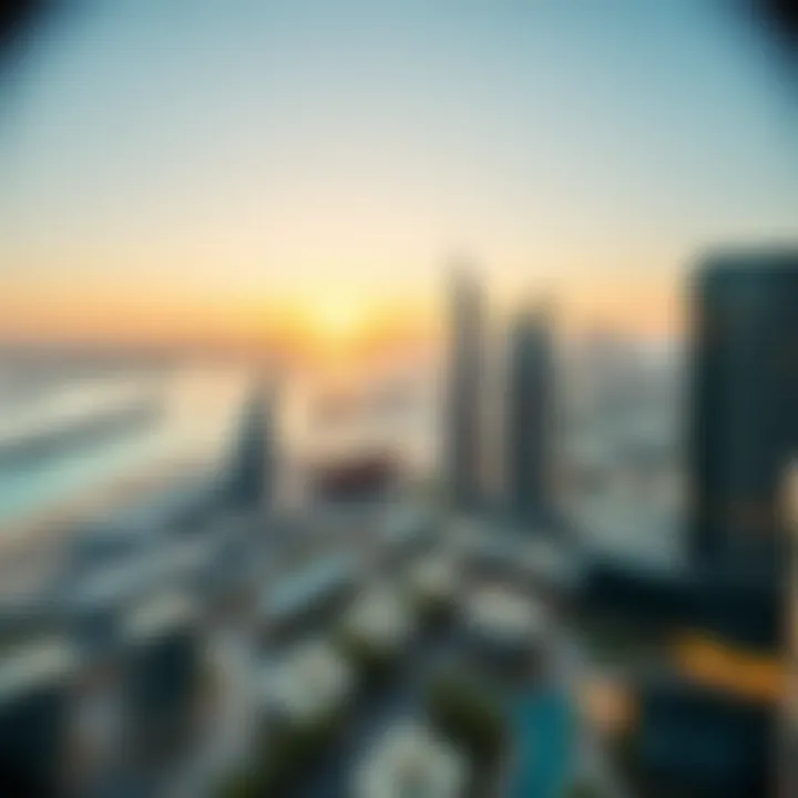 Panoramic view of Dubai Marina from the Address Marina Hotel