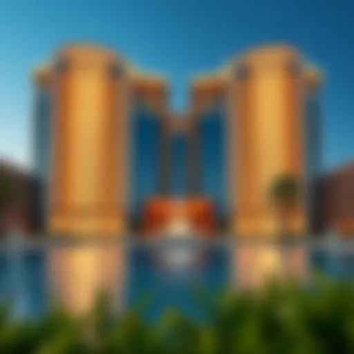 Stunning exterior view of Address Marina Hotel showcasing its unique architectural style