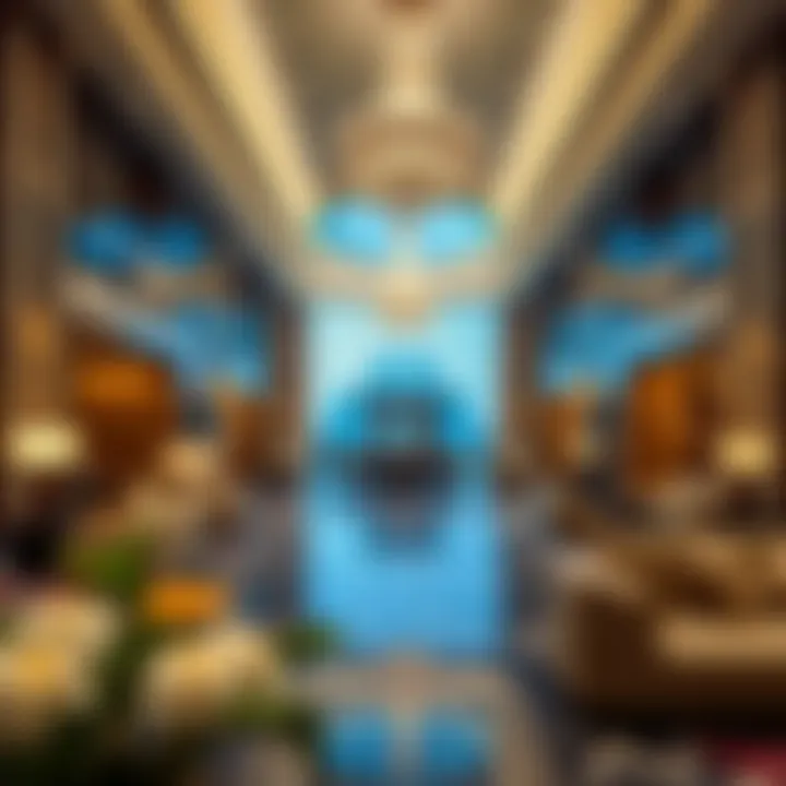Luxurious lobby area of Address Marina Hotel depicting elegance and modern design
